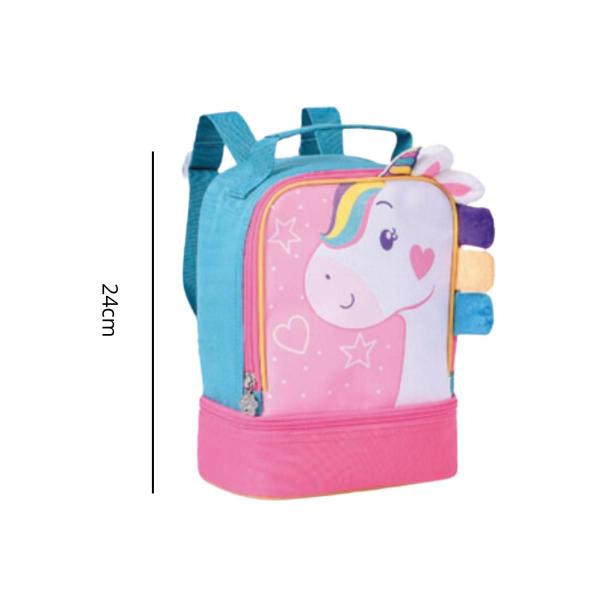 Imagem de Kit mochila infantil Escola menina Clio Unicórnio 