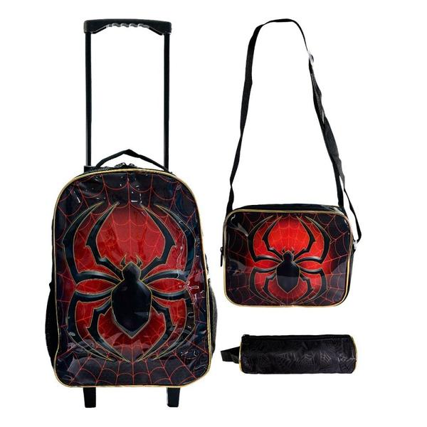 Imagem de Kit Mochila Infantil Escolar com 3 peças De Aranha Cor Sortida