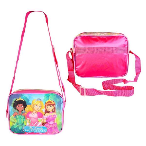 Imagem de Kit Mochila Infantil Escolar Com 3 Peças Princesas