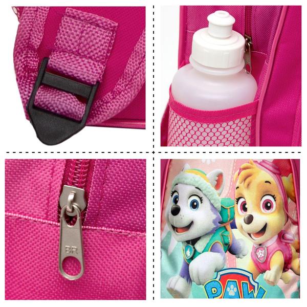 Imagem de Kit Mochila Infantil Escolar Feminina Patrulha Canina Rosa