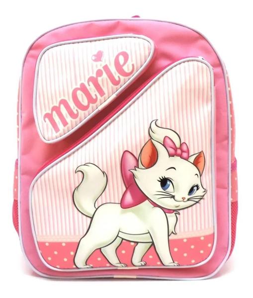 Imagem de Kit Mochila Infantil Escolar Gatinha Marie Costas 2 Bolsos G F5