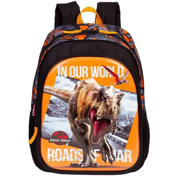 Imagem de Kit Mochila Infantil Escolar Jurassic World Costas Tam G Lancheira Térmica