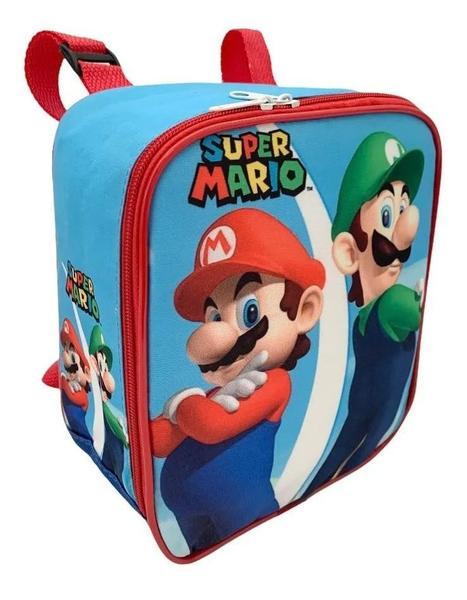 Imagem de Kit Mochila Infantil Escolar Mario E Luigi Costas Tam M F5