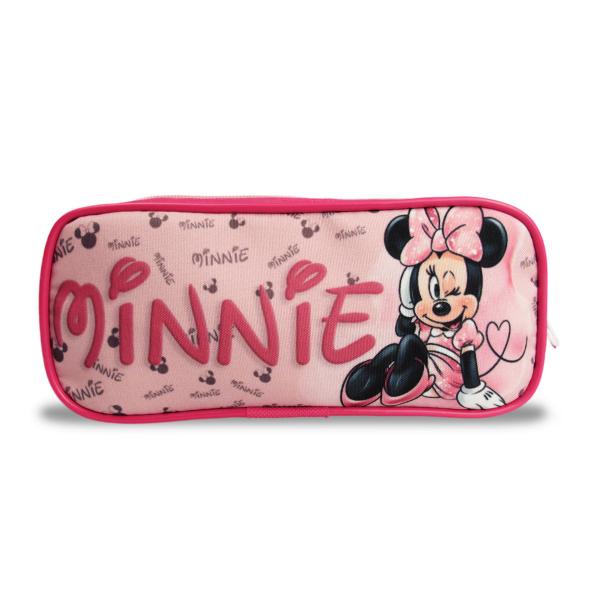 Imagem de Kit Mochila Infantil Escolar Rodinhas Minnie Rosa Tam G