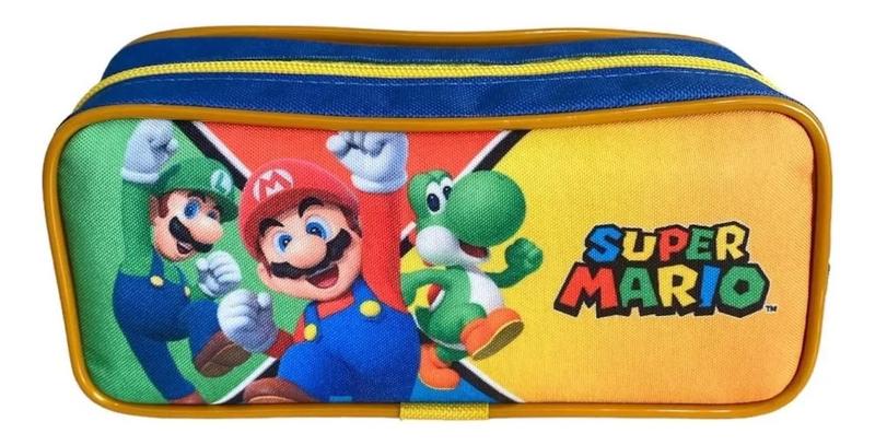 Imagem de Kit Mochila Infantil Escolar Super Mário Bros Rodinhas G F5