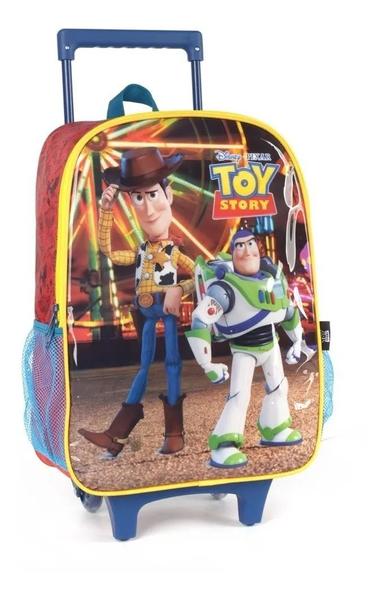 Imagem de Kit Mochila Infantil Escolar Toy Story Rodinhas Grande Woody