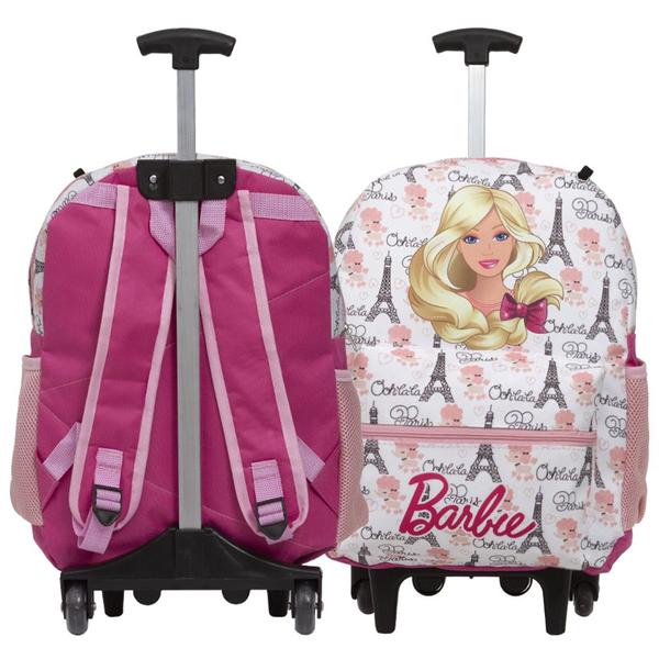 Imagem de Kit Mochila Infantil Feminina Barbie Rodinha Escola Menina