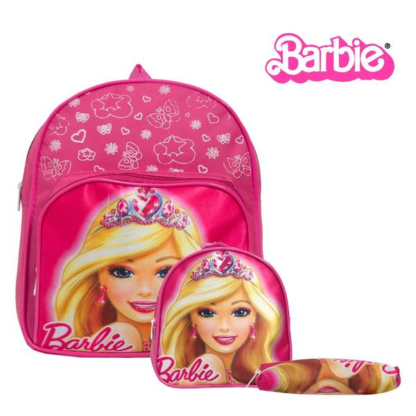 Imagem de Kit Mochila Infantil Feminina Creche Barbie Envio Imediato