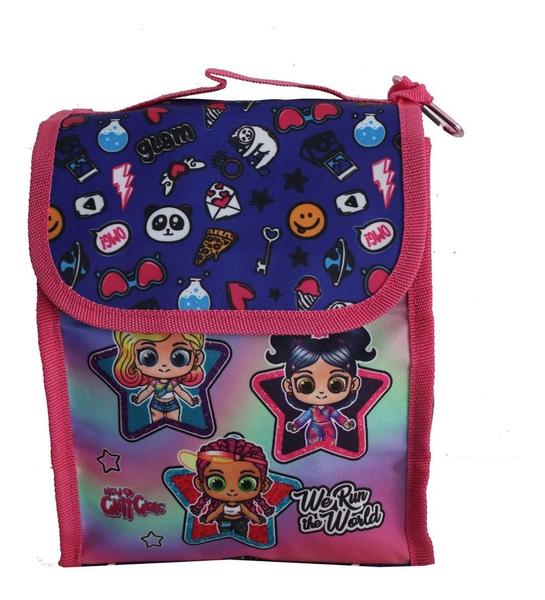 Imagem de Kit Mochila Infantil Feminina Rodinhas Escolar Glitter Girls Seanite