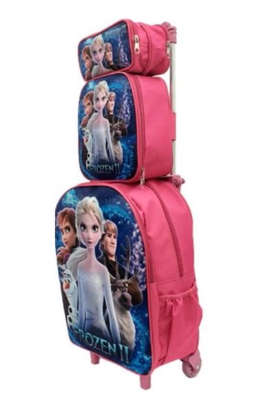 Imagem de Kit Mochila Infantil Frozen Rosa