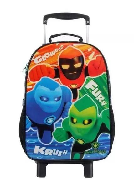 Imagem de Kit Mochila Infantil Heróis Ghostforce Rodinha Tam G Escolar