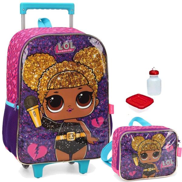 Imagem de Kit Mochila Infantil Lol Surprise Rodinhas G Com Lancheira