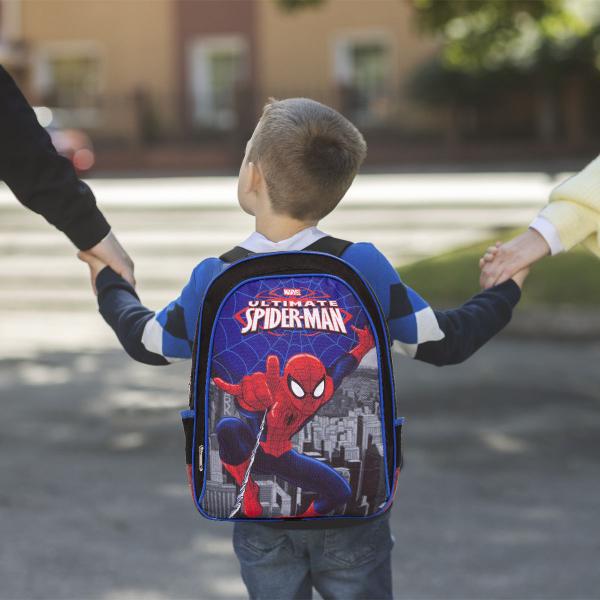 Imagem de Kit Mochila Infantil Masculina Homem Aranha Costas Lancheira