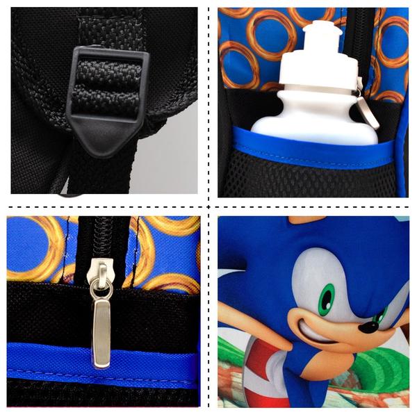 Imagem de Kit Mochila Infantil Masculina Sonic The Hedgehog Game