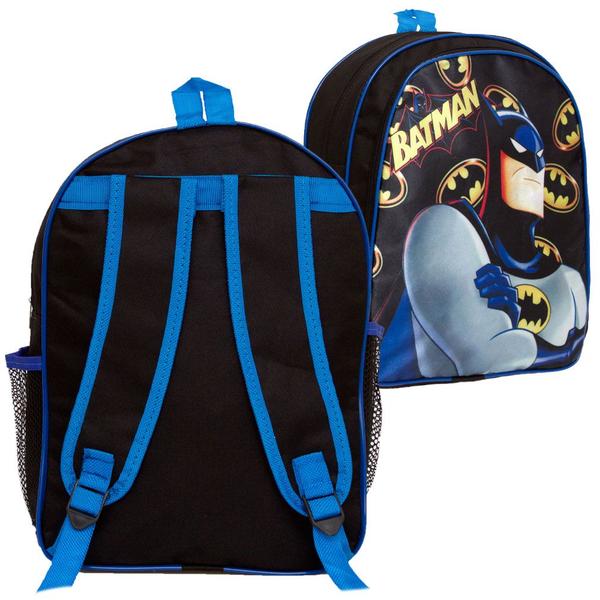 Imagem de Kit Mochila Infantil Menino Batman G Resistente de Costas