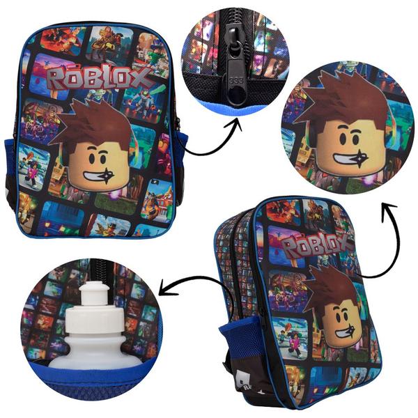 Imagem de Kit Mochila Infantil Menino Game Roblox Costas Passeio Tam G