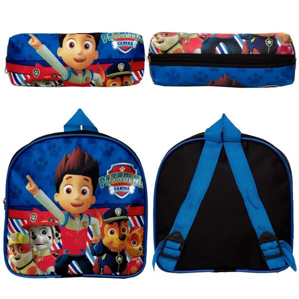 Imagem de Kit Mochila Infantil Menino Rodinha Paw Patrol Lancheira