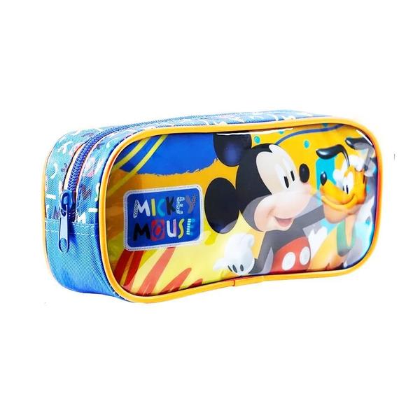 Imagem de Kit Mochila Infantil Mickey Mouse Disney Costas Tam G Estojo