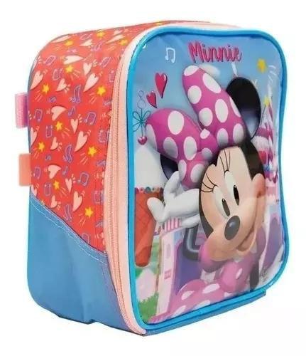 Imagem de Kit Mochila Infantil Minnie Mouse Festa Rodinhas Grande Rosa