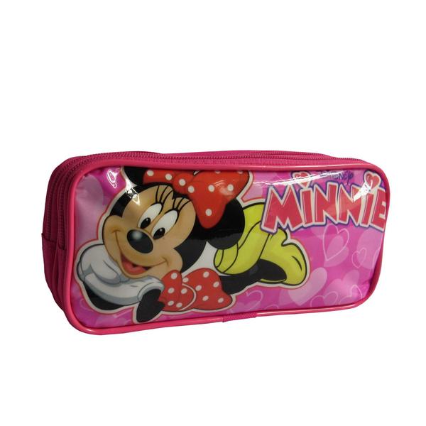 Imagem de Kit Mochila Infantil Minnie Mouse Rosa Costas Tam G