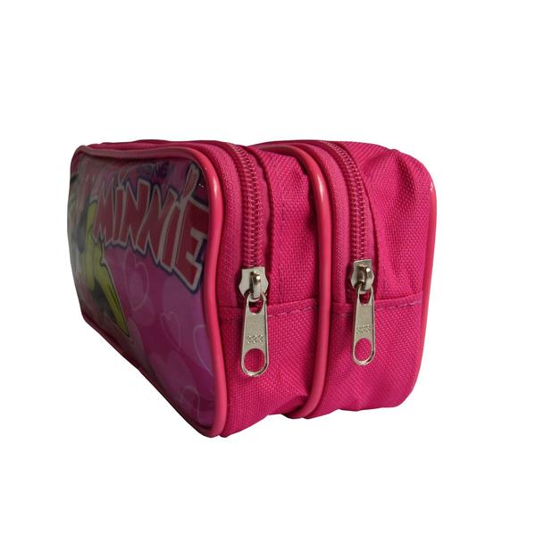 Imagem de Kit Mochila Infantil Minnie Mouse Rosa Costas Tam G