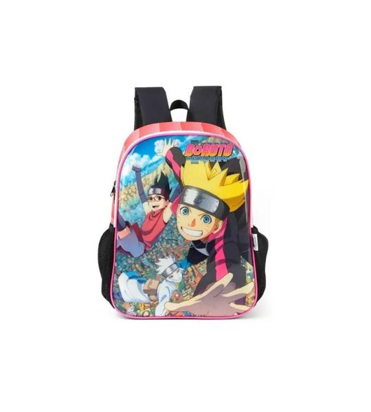 Imagem de Kit Mochila Infantil Naruto Boruto Meninos Escolar Costas