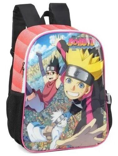 Imagem de Kit Mochila Infantil Naruto Boruto Meninos Escolar Costas 