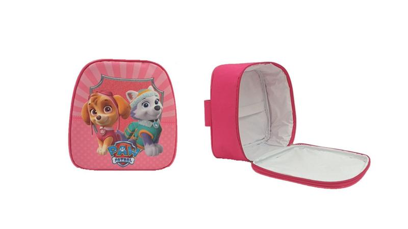 Imagem de Kit Mochila Infantil Patrulha Canina Feminina Rosa