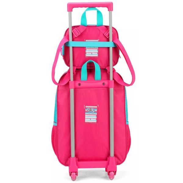 Imagem de Kit Mochila Infantil Polly Pocket Rodinhas Tam G Lancheira