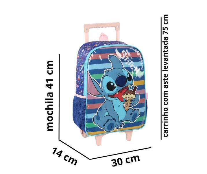 Imagem de Kit Mochila Infantil Rodinha E Lancheira Térmica Lillo