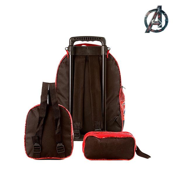 Imagem de Kit Mochila Infantil Rodinha Homem Aranha Spider Man