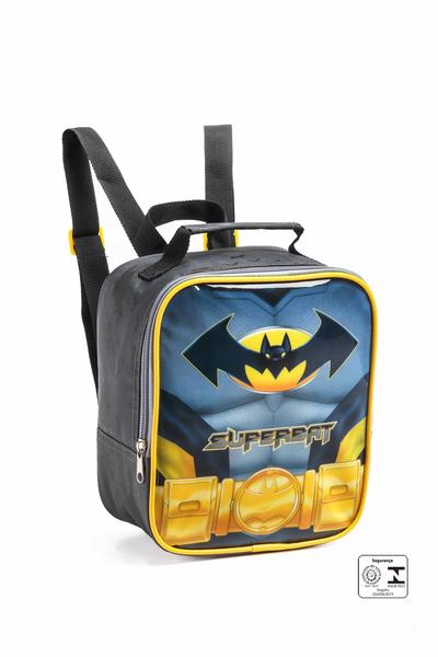 Imagem de Kit Mochila Infantil Rodinhas Escolar Meninos Super Bat