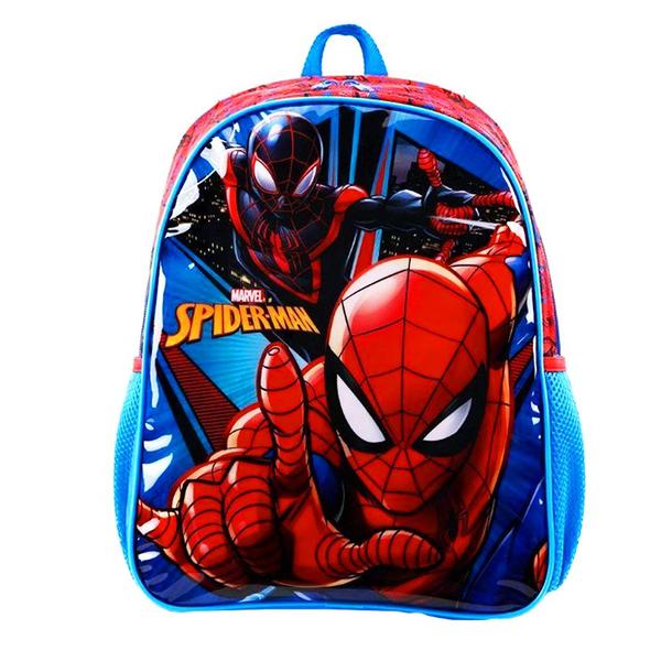 Imagem de Kit Mochila Infantil Spiderman Homem Aranha Costas Tam M Lancheira Térmica Estojo