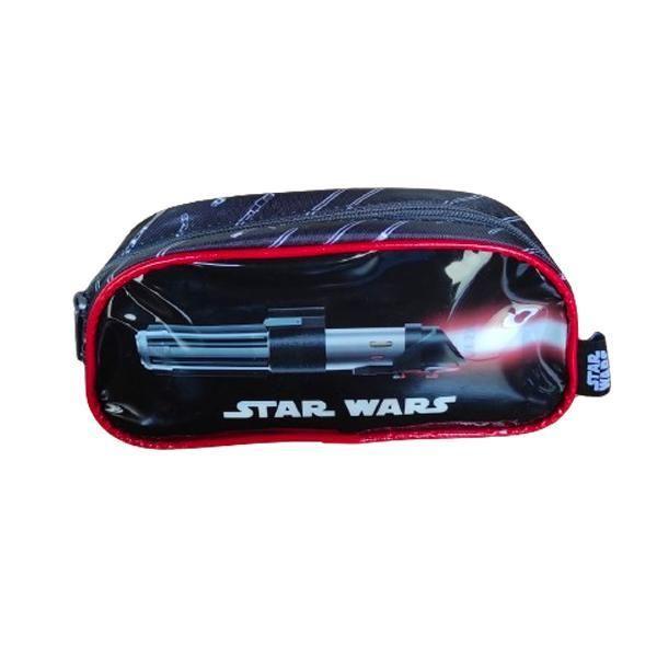 Imagem de Kit Mochila Infantil Star Wars Disney Costas Tam G Escolar