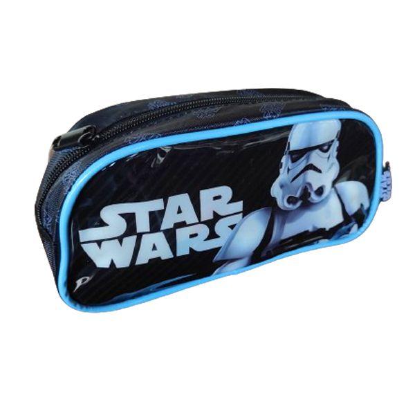 Imagem de Kit Mochila Infantil Star Wars Disney Rodinha Escolar Tam G Reforçada Com Lancheira Térmica Estojo