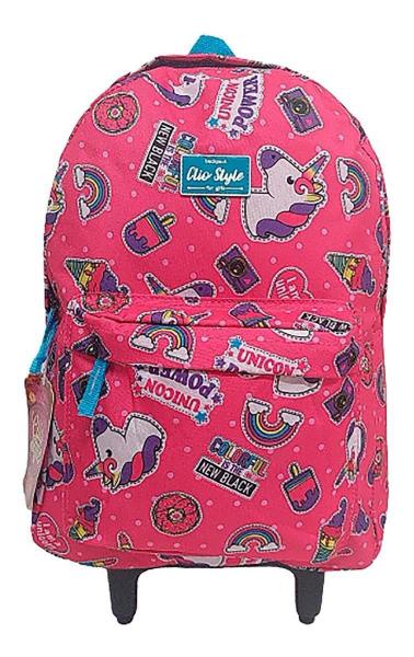 Imagem de Kit Mochila Infantil Unicórnio Feminina Escolar Aulas Menina