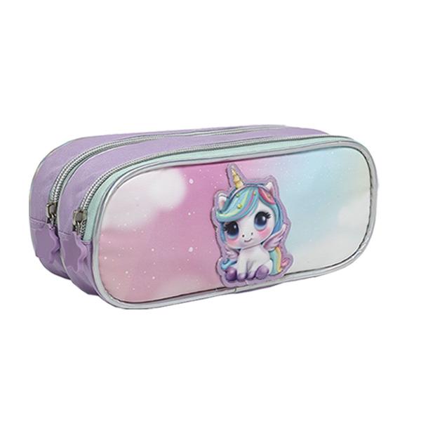 Imagem de Kit Mochila Infantil Unicornio Lancheira Estojo Garrafa