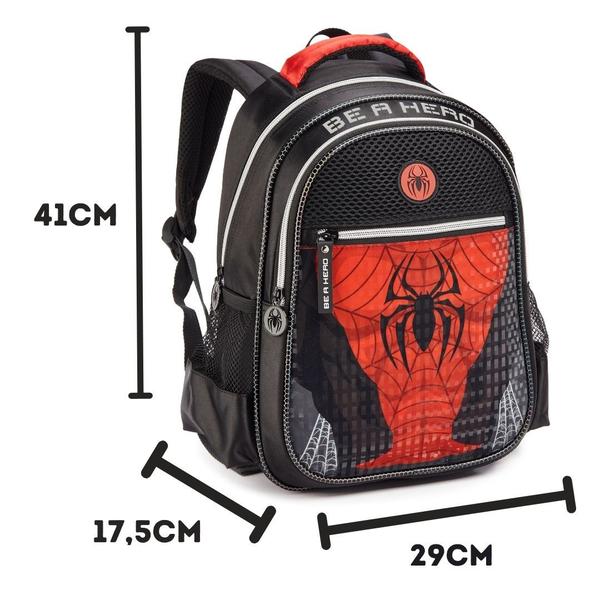 Imagem de Kit Mochila Lancheira e Estojo Escolar Infantil Spider