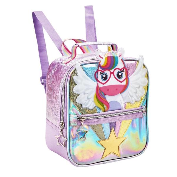 Imagem de Kit Mochila Lancheira e Estojo Escolar Infantil Unicórnio