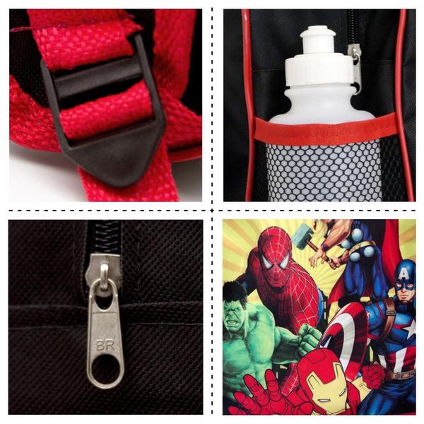 Imagem de Kit Mochila Masculina Costas Vingadores Lancheira Estojo