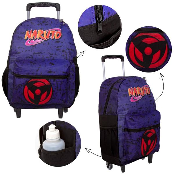 Imagem de Kit Mochila Masculina Grande Escola Naruto Rodinha Toys 2U