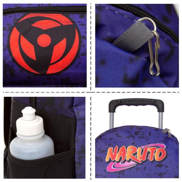 Imagem de Kit Mochila Masculina Grande Escola Naruto Rodinha Toys 2U