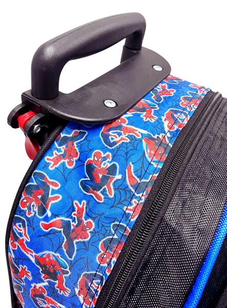 Imagem de Kit Mochila Masculina Infantil Rodinhas Homem Aranha