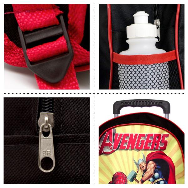 Imagem de Kit Mochila Masculina Rodinha Vingadores Lancheira Estojo