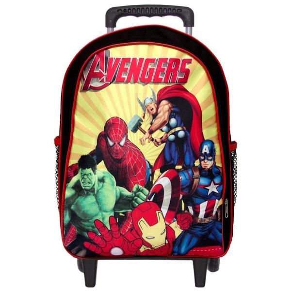 Imagem de Kit Mochila Masculina Rodinha Vingadores Lancheira Estojo