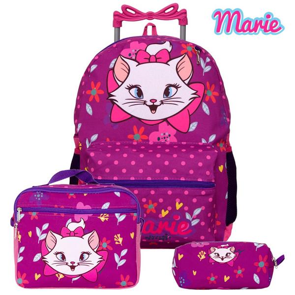 Imagem de Kit Mochila Menina de Rodinhas Marie Completa Roxa Toys 2U