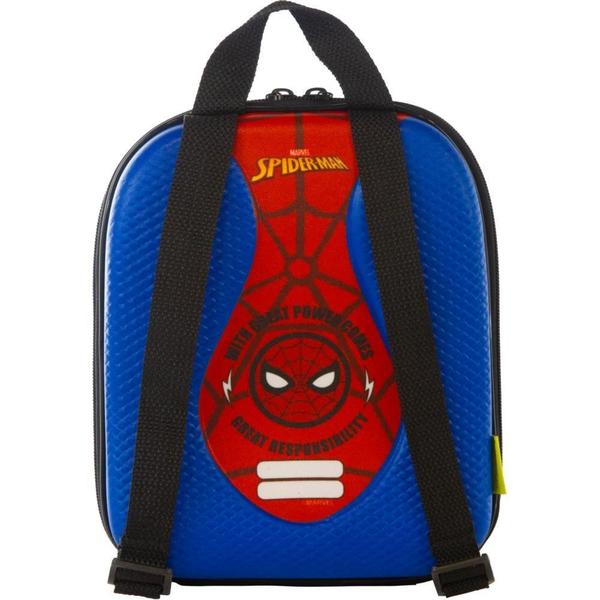 Imagem de Kit Mochila Rodas Escolar Homem Aranha Lancheira 3D Meninos