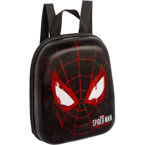 Imagem de Kit Mochila Rodas Escolar Homem Aranha Miles Lancheira 3D