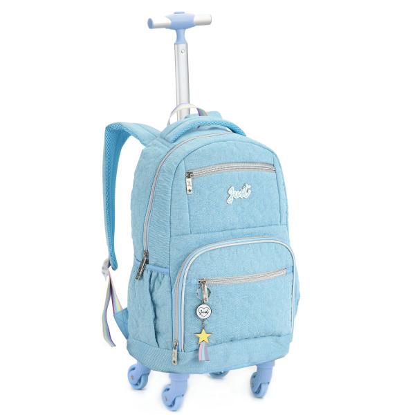 Imagem de Kit Mochila Rodinha 360 Lancheira Estojo Box Feminina Escolar Infantil Menina Juvenil Just Matelasse