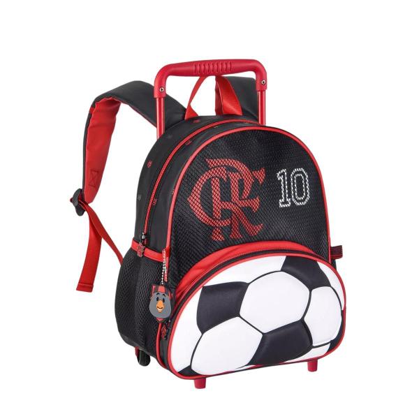 Imagem de Kit Mochila Rodinha Creche Lancheira Estojo Flamengo FLA24617B